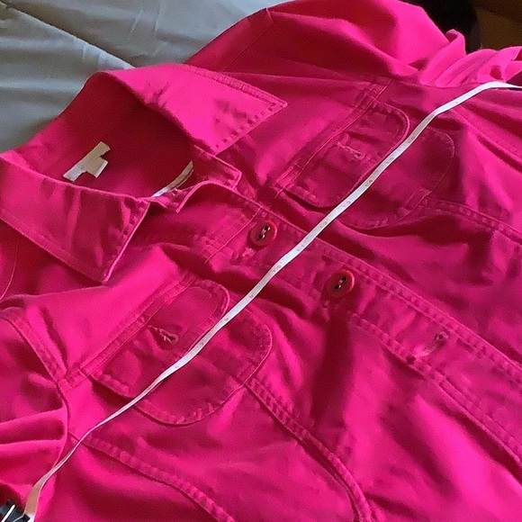 Charter Club Bold Pink Denim Jacket - Picture 6 of 10